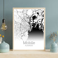 Mobile Alabama City Map Poster - GroovyGrove