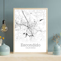 Escondido California City Map Poster - GroovyGrove