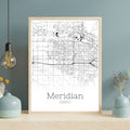 Meridian Idaho City Map Poster - GroovyGrove