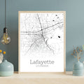 Lafayette Louisiana City Map Poster - GroovyGrove