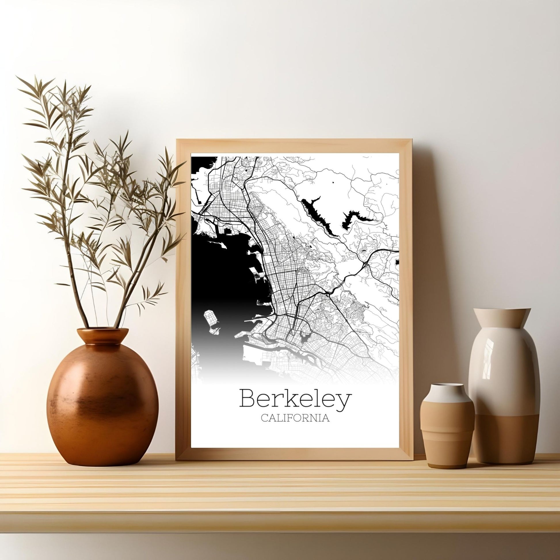 Berkeley California City Map Poster - GroovyGrove