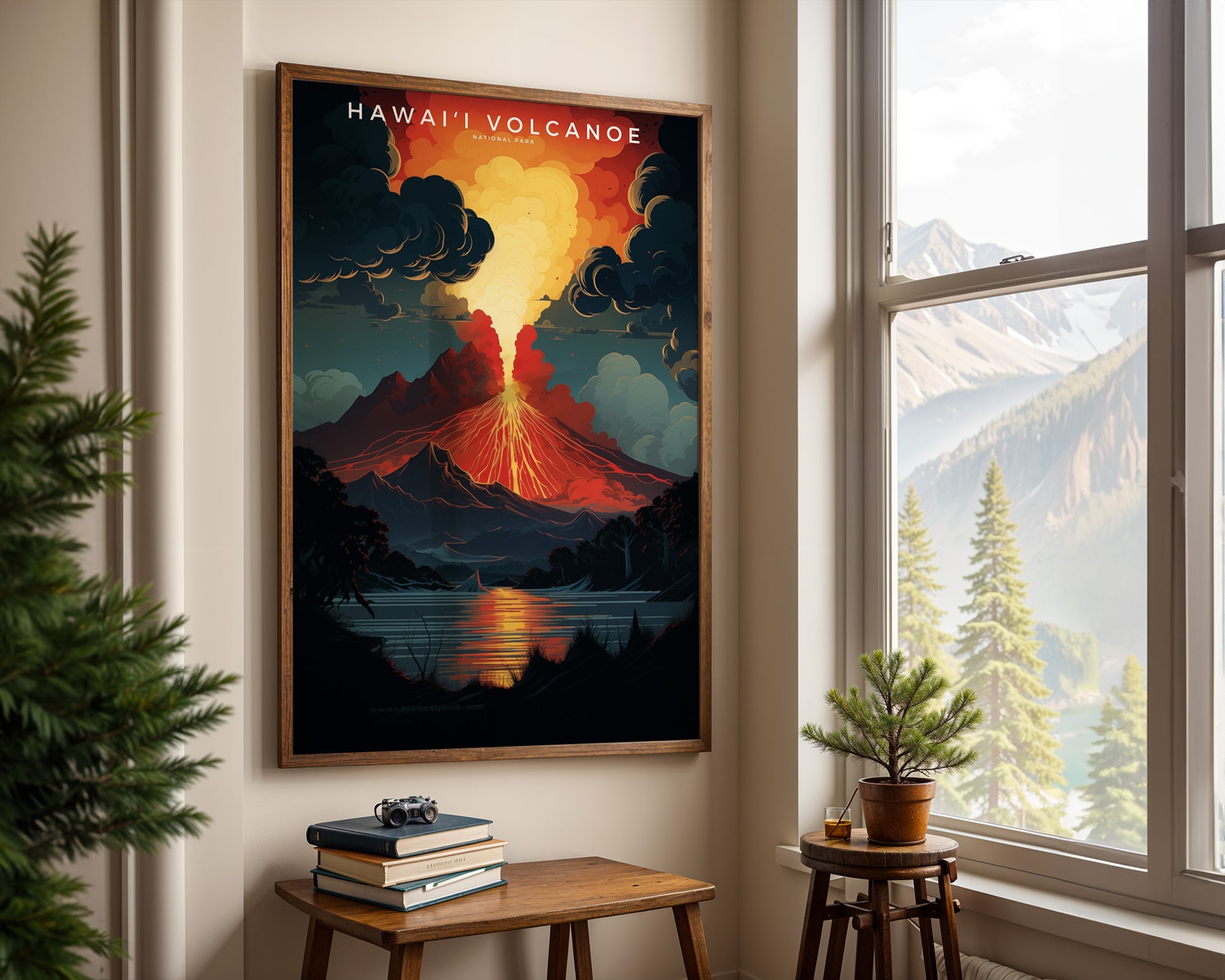 Hawaiʻi Volcanoes National Park Retro Poster - GroovyGrove