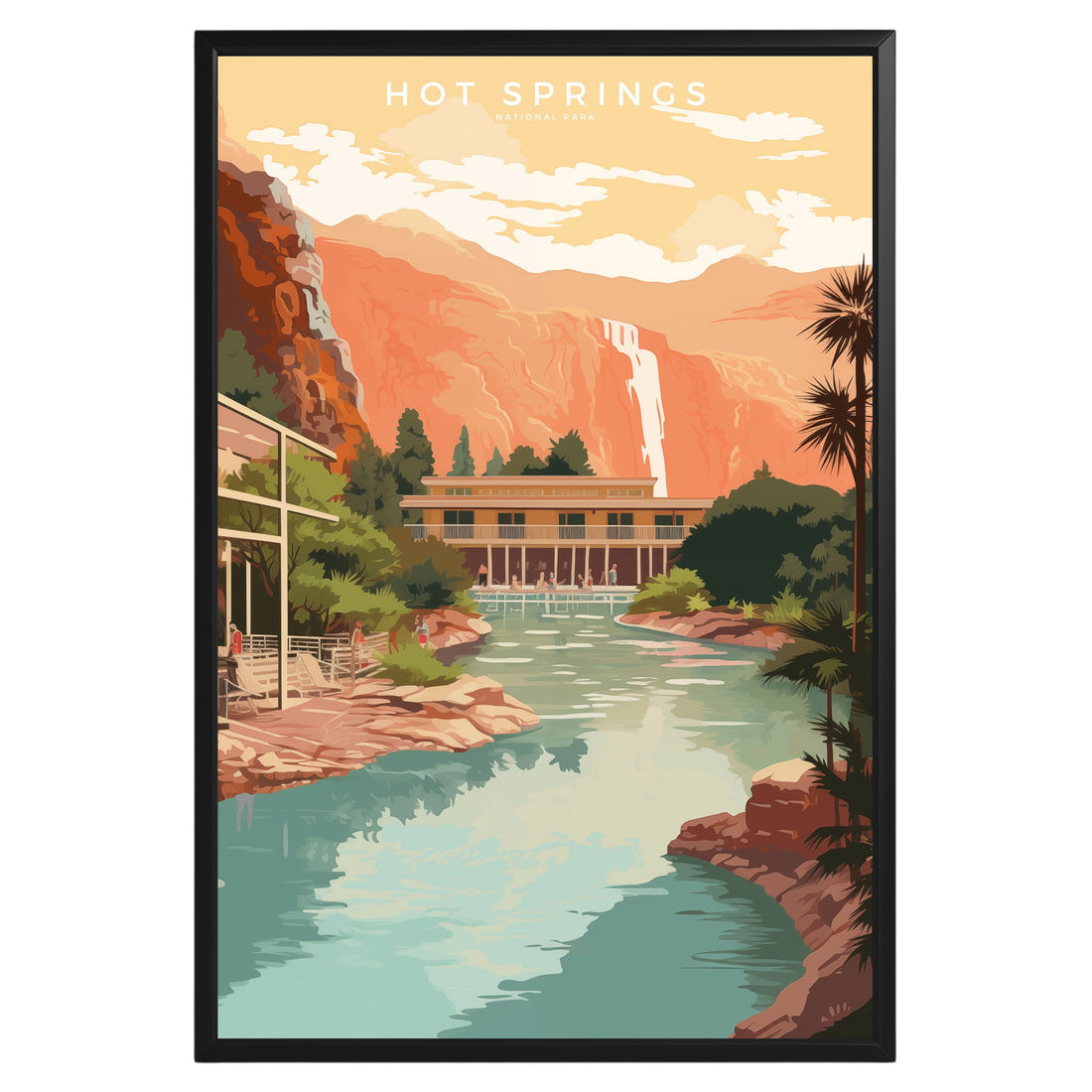 Hot Springs National Park Retro Poster - GroovyGrove