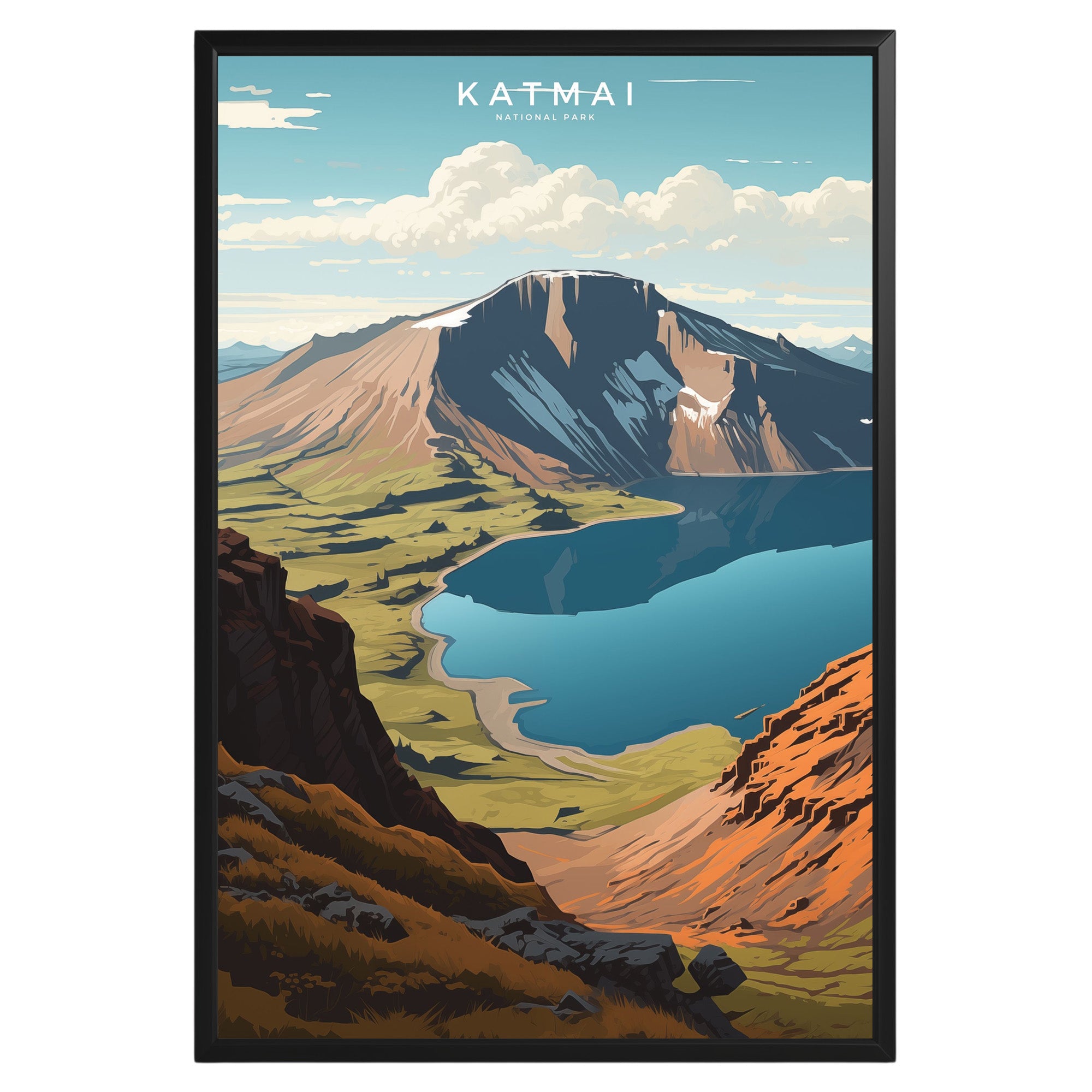 Katmai National Park Retro Poster - GroovyGrove