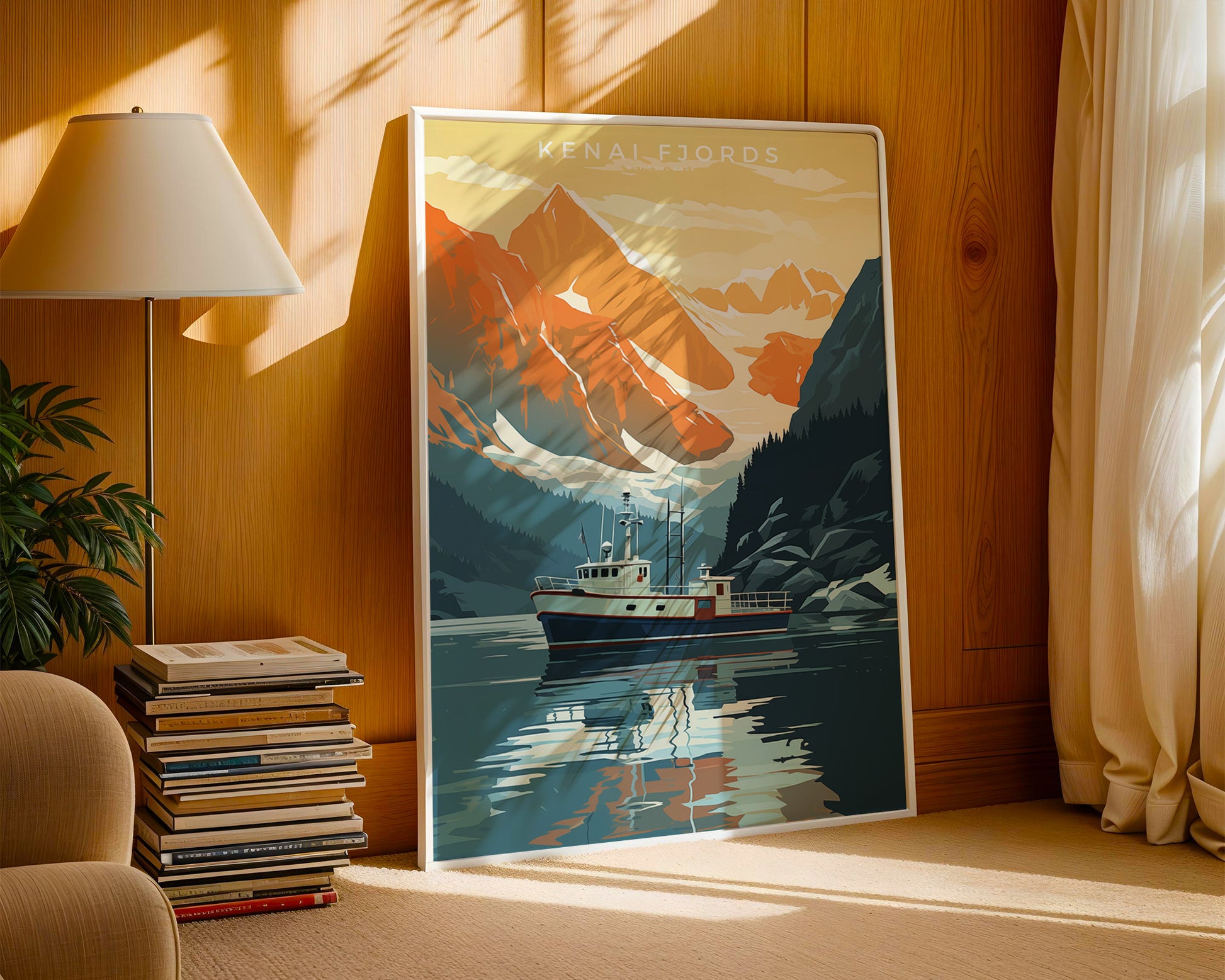 Kenai Fjords National Park Retro Poster - GroovyGrove