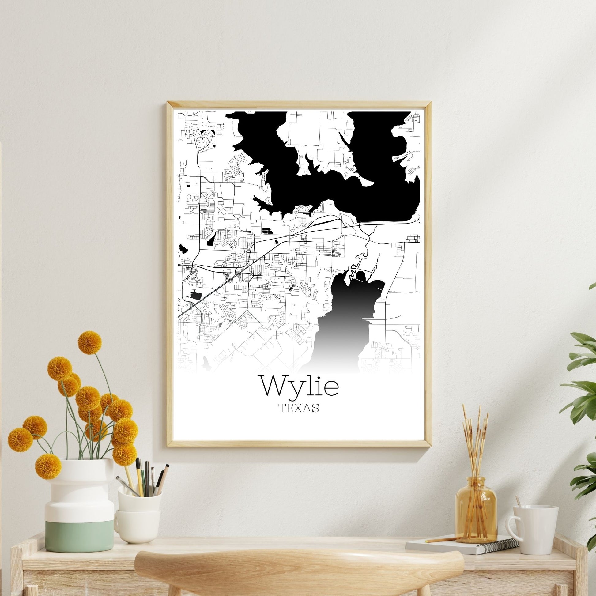 Wylie Texas City Map Poster - GroovyGrove