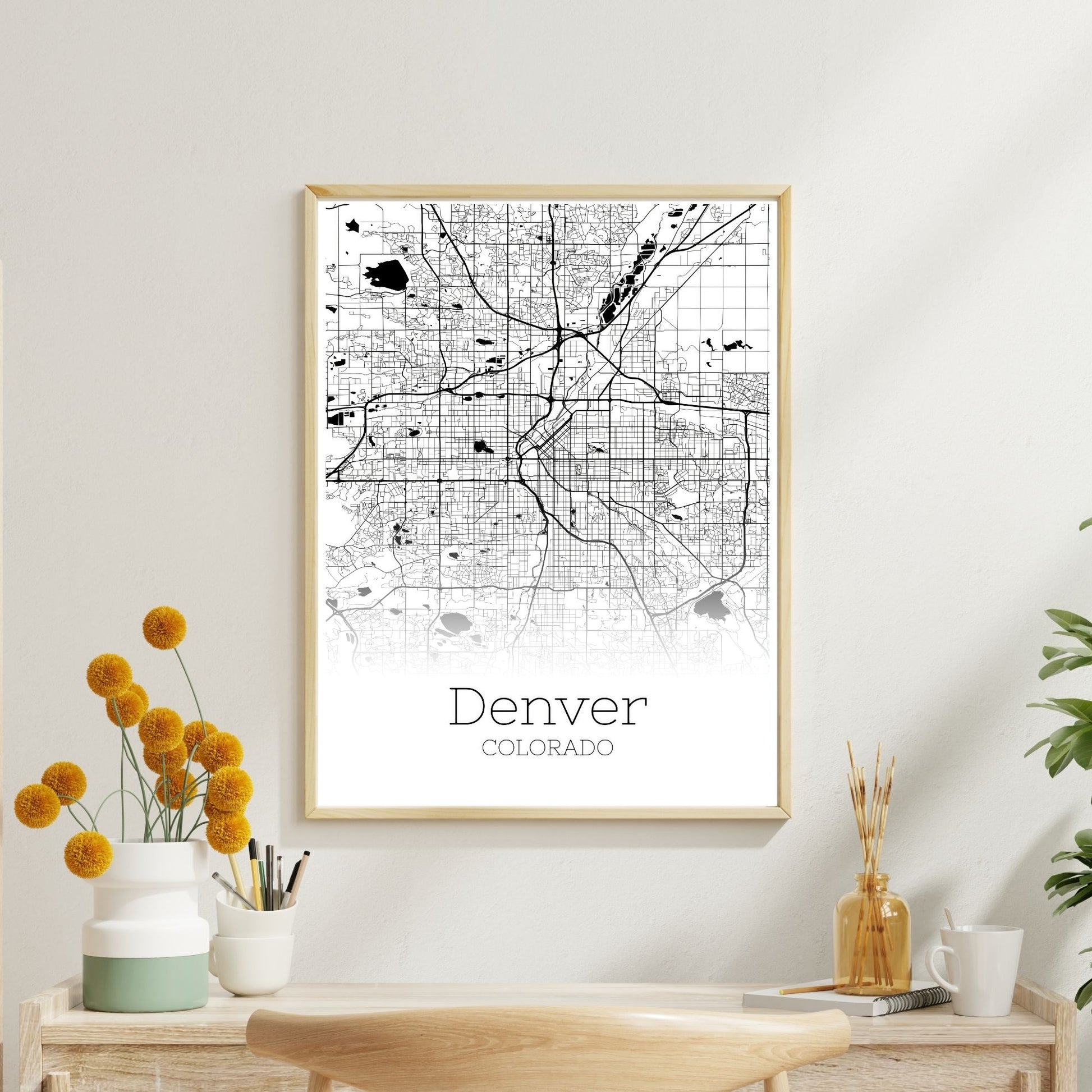 Denver Colorado City Map Poster - GroovyGrove