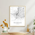 Rockford Illinois City Map Poster - GroovyGrove