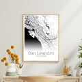 San Leandro California City Map Poster - GroovyGrove