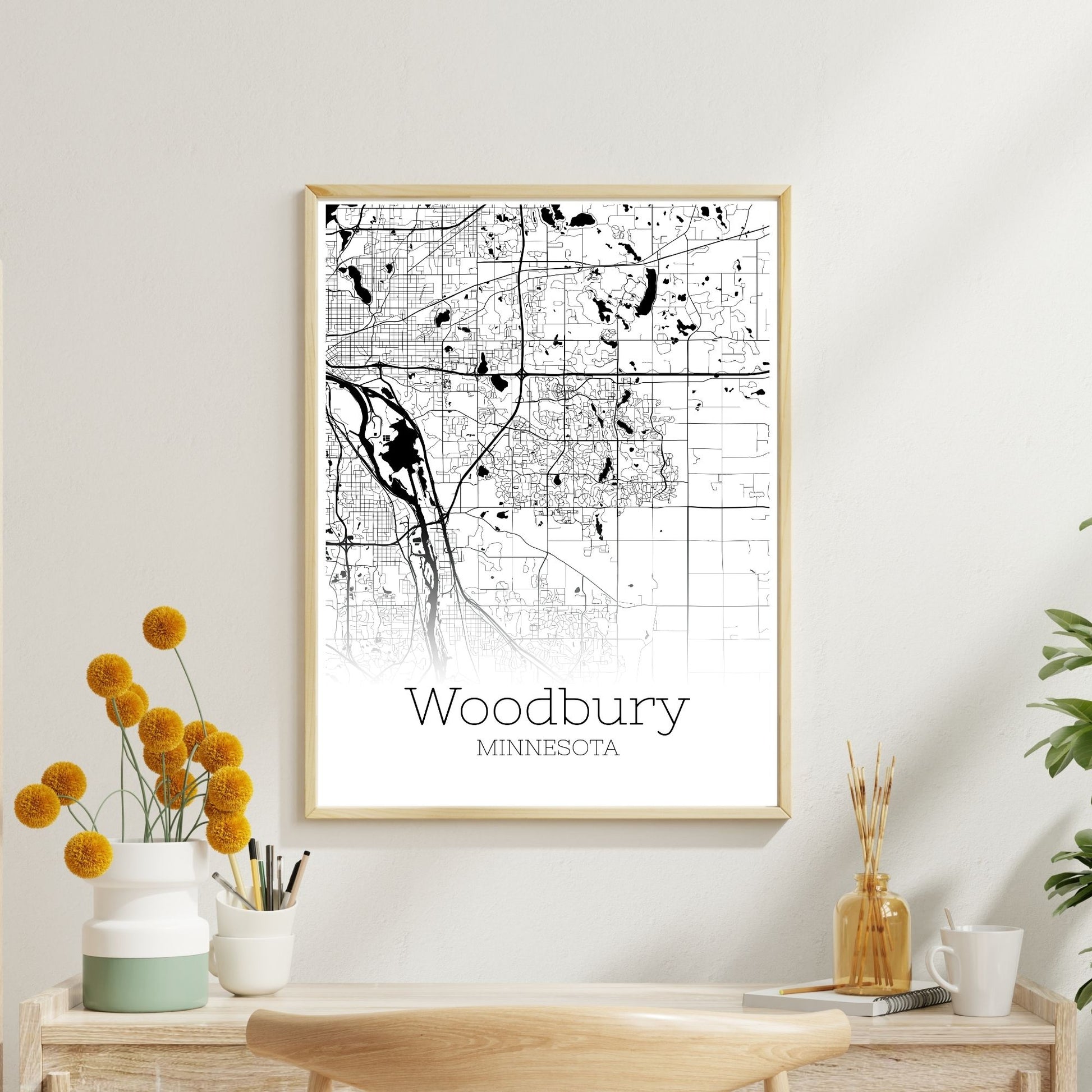 Woodbury Minnesota City Map Poster - GroovyGrove