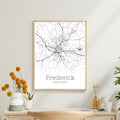 Frederick Maryland City Map Poster - GroovyGrove