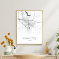 Iowa City Iowa Map Poster - GroovyGrove