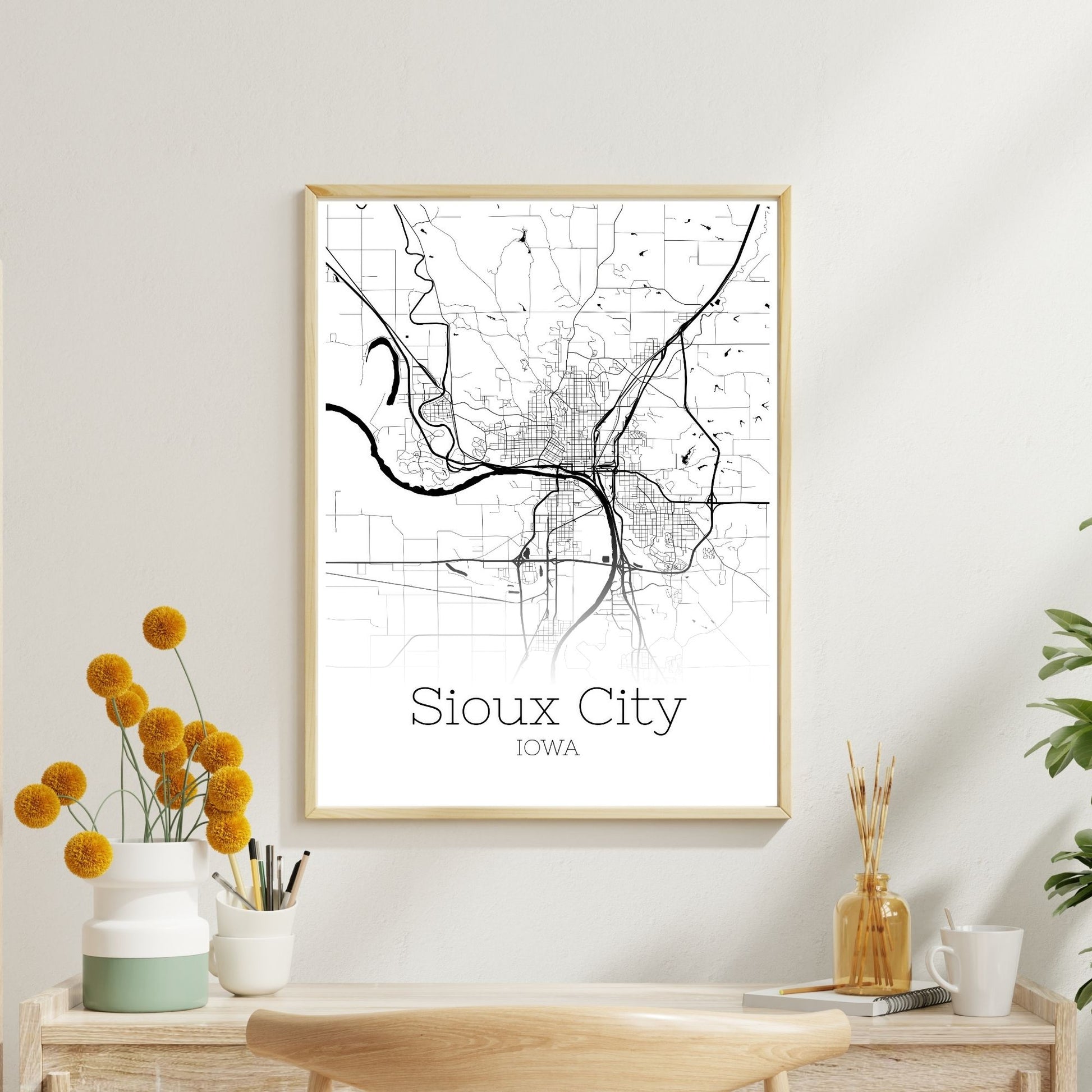 Sioux City Iowa Map Poster - GroovyGrove