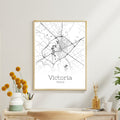 Victoria Texas City Map Poster - GroovyGrove