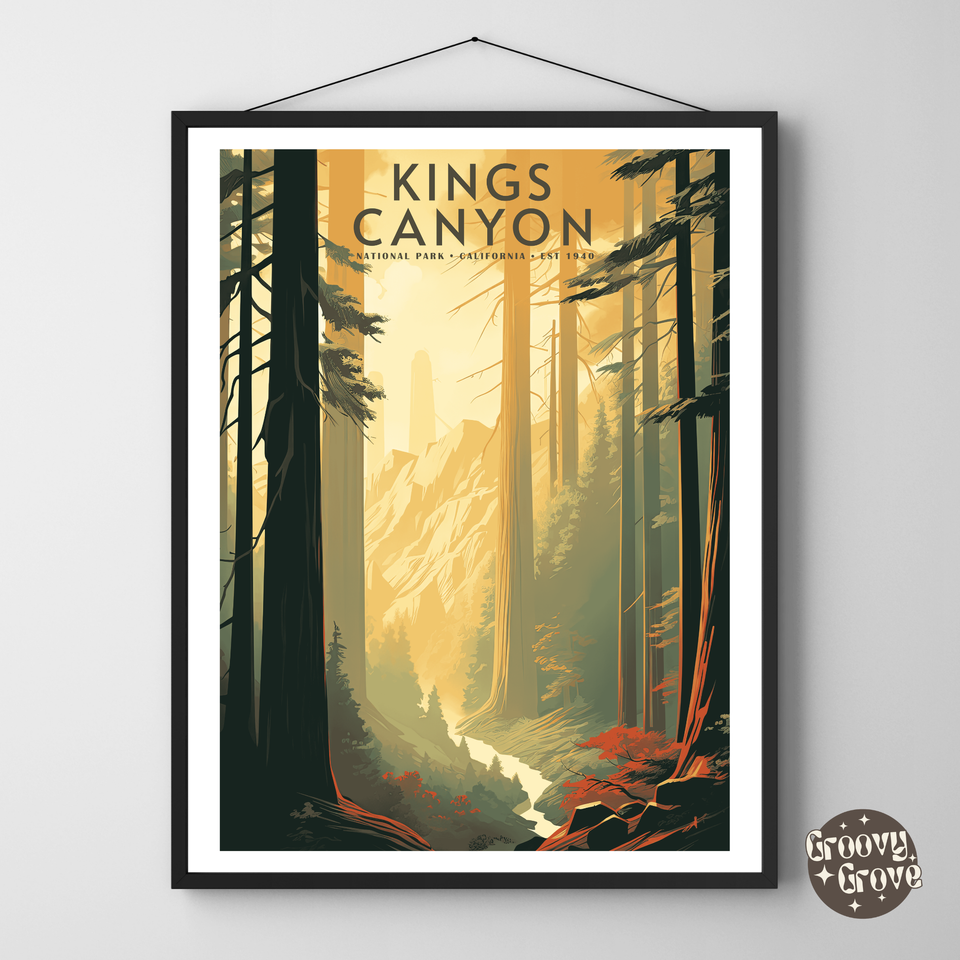 Kings Canyon National Park Vintage Poster - GroovyGrove