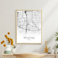 Murray Utah City Map Poster - GroovyGrove