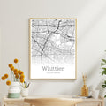 Whittier California City Map Poster - GroovyGrove