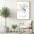 Corvallis Oregon City Map Poster - GroovyGrove