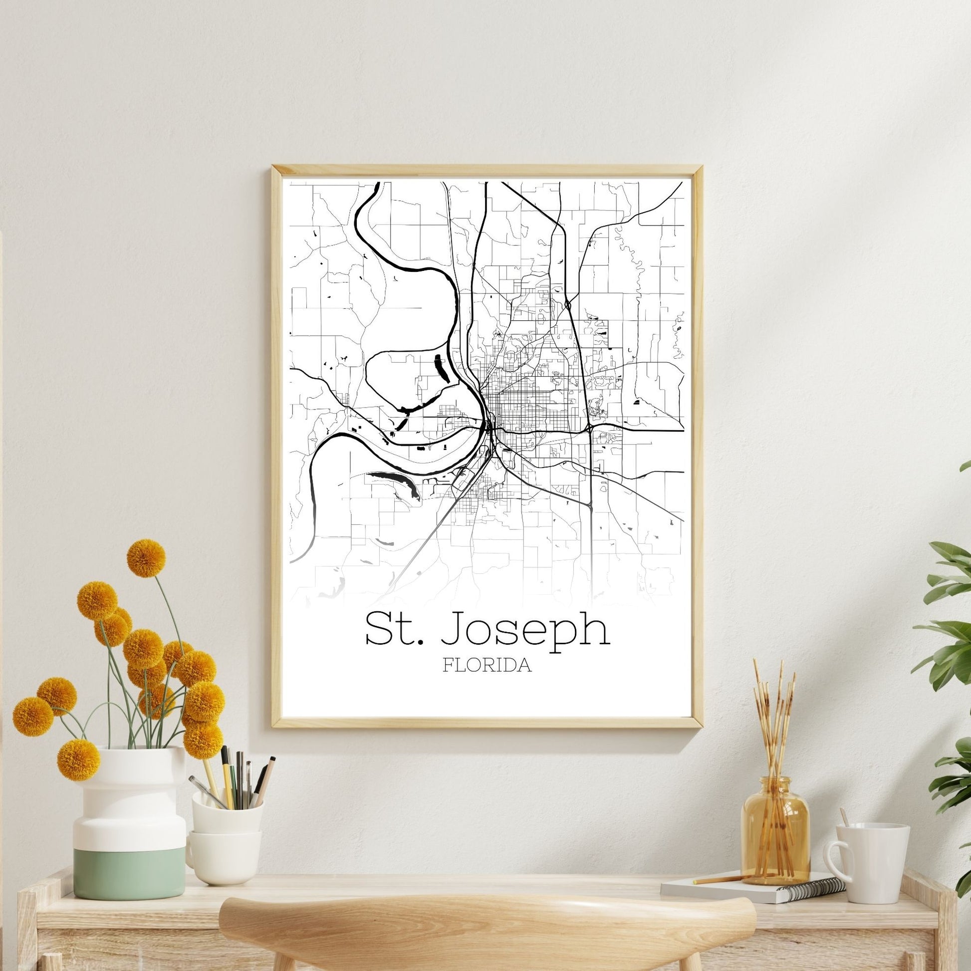 St. Joseph Missouri City Map Poster - GroovyGrove