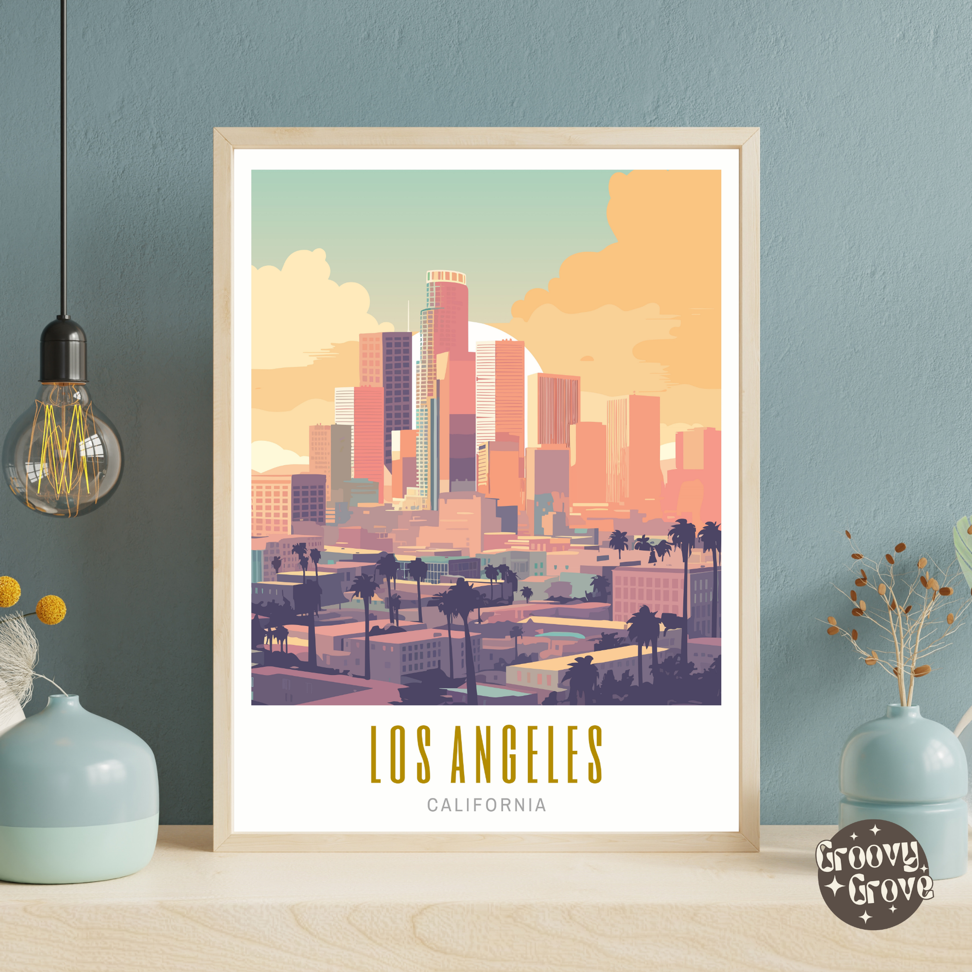 Los Angeles California Poster - GroovyGrove