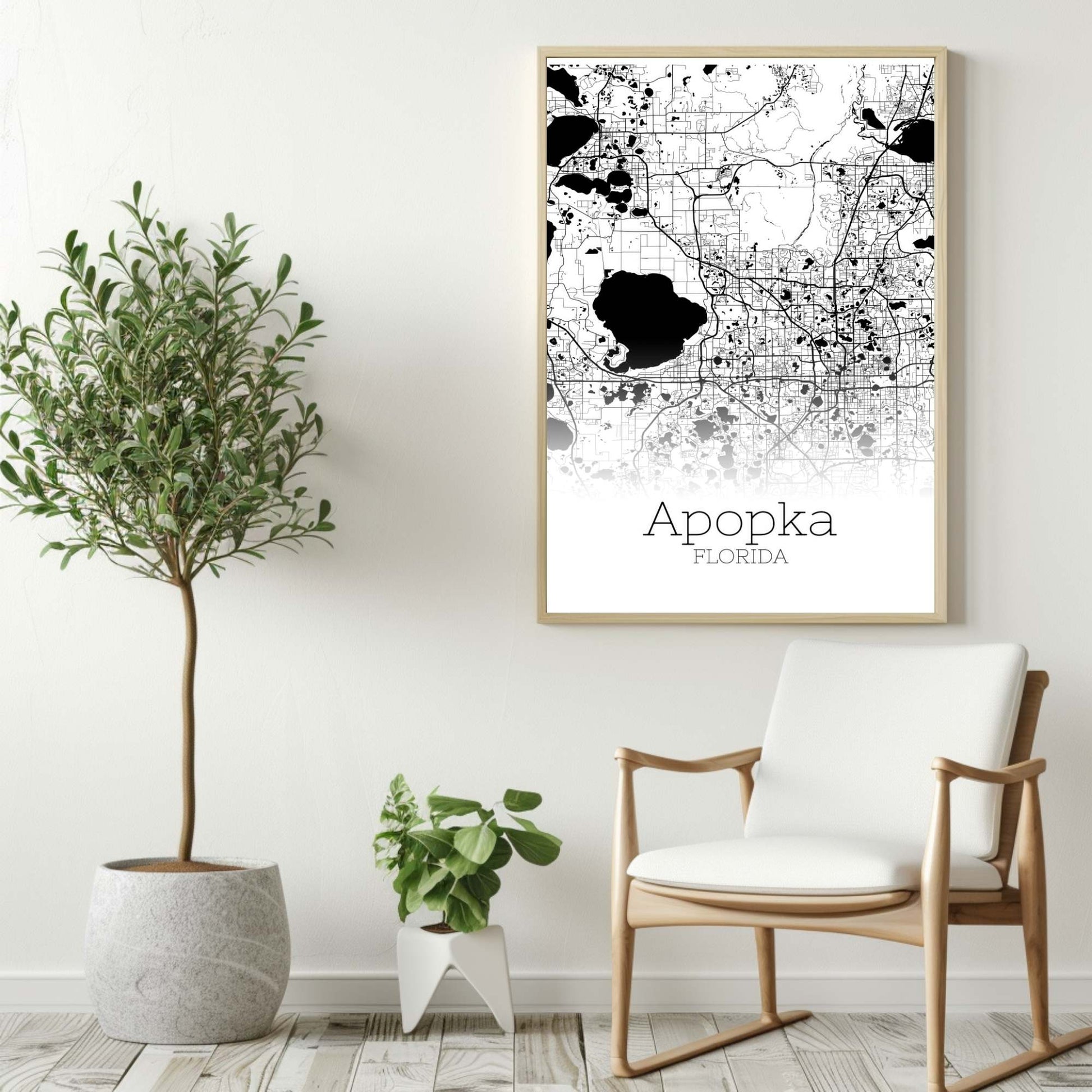 Apopka Florida City Map Poster - GroovyGrove