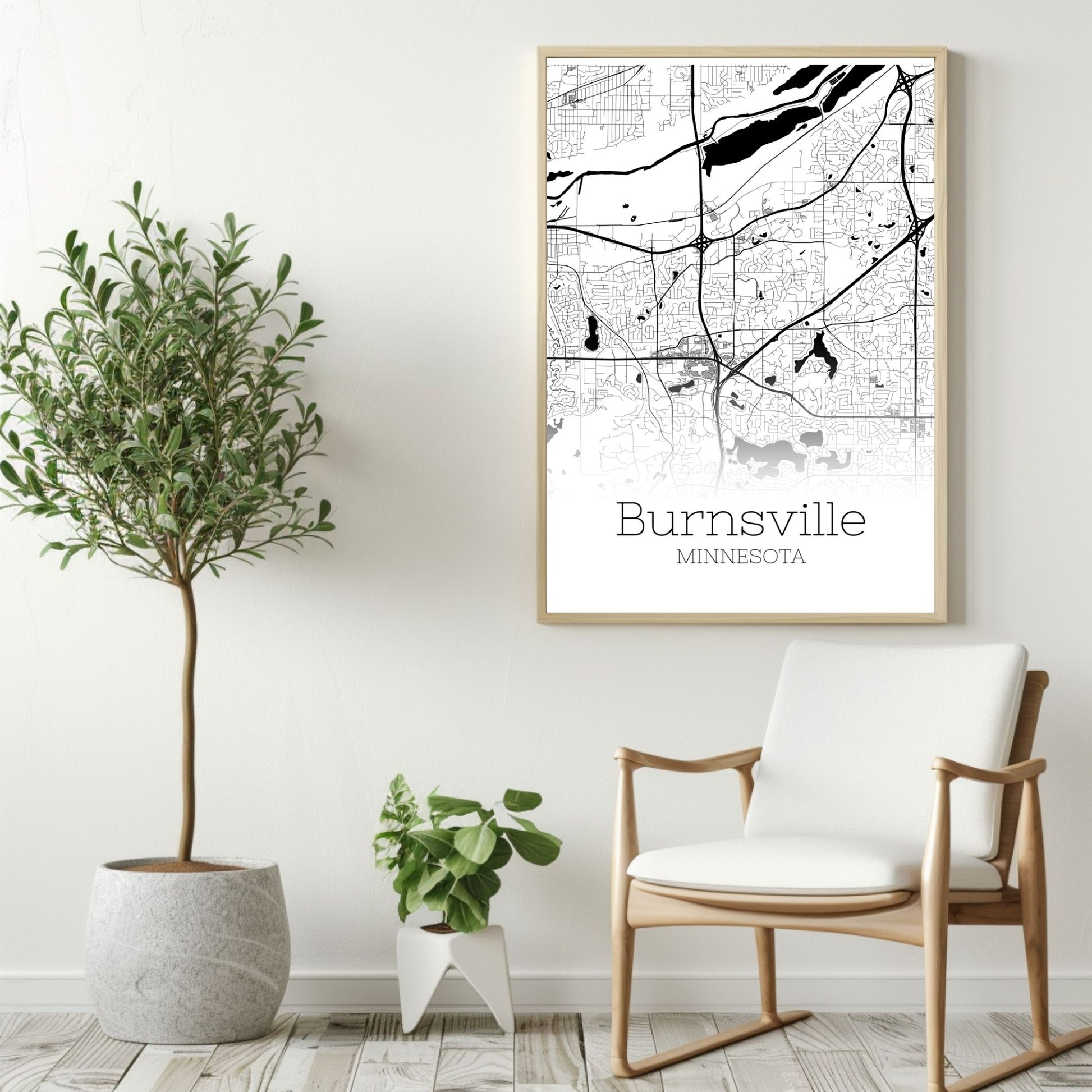 Burnsville Minnesota City Map Poster - GroovyGrove