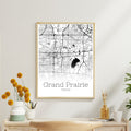 Grand Prairie Texas City Map Poster - GroovyGrove