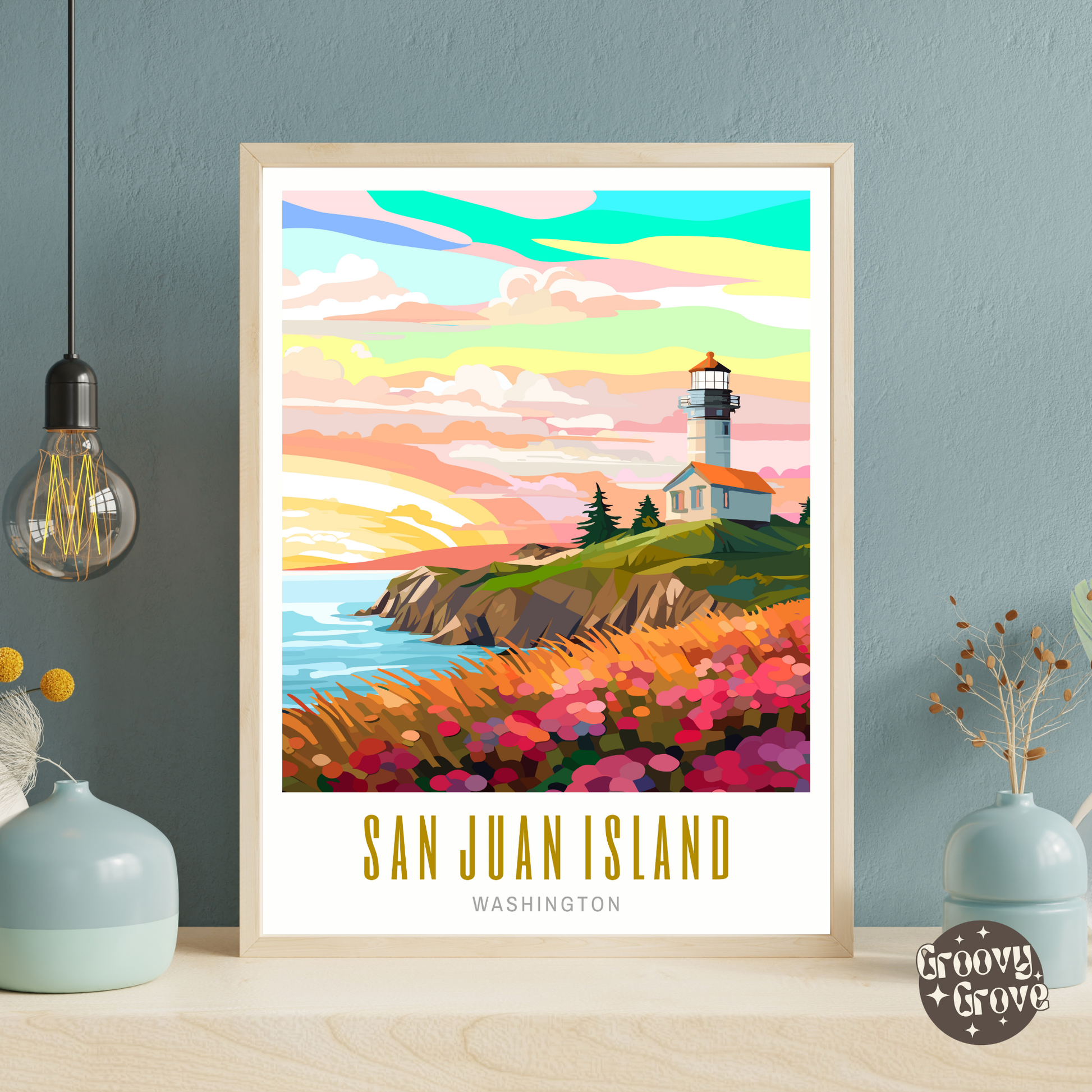 San Juan Island Washington Poster - GroovyGrove