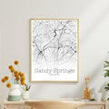 Sandy Springs Georgia City Map Poster - GroovyGrove