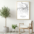 Albany Oregon City Map Poster - GroovyGrove