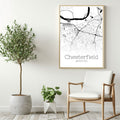 Chesterfield Missouri City Map Poster - GroovyGrove