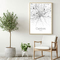 Canton Ohio City Map Poster - GroovyGrove