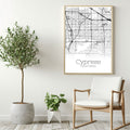 Cypress California City Map Poster - GroovyGrove