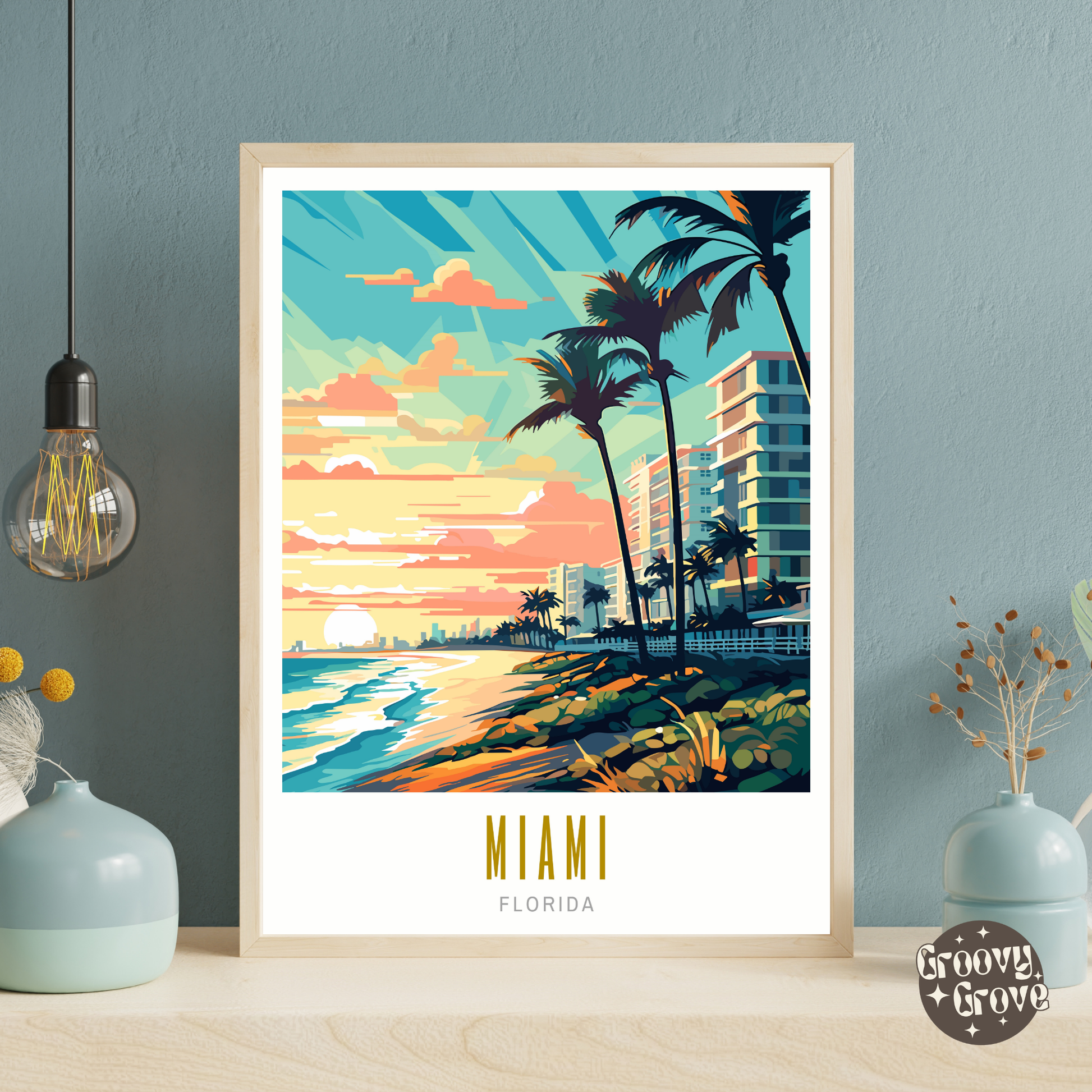 Miami Florida Poster - GroovyGrove