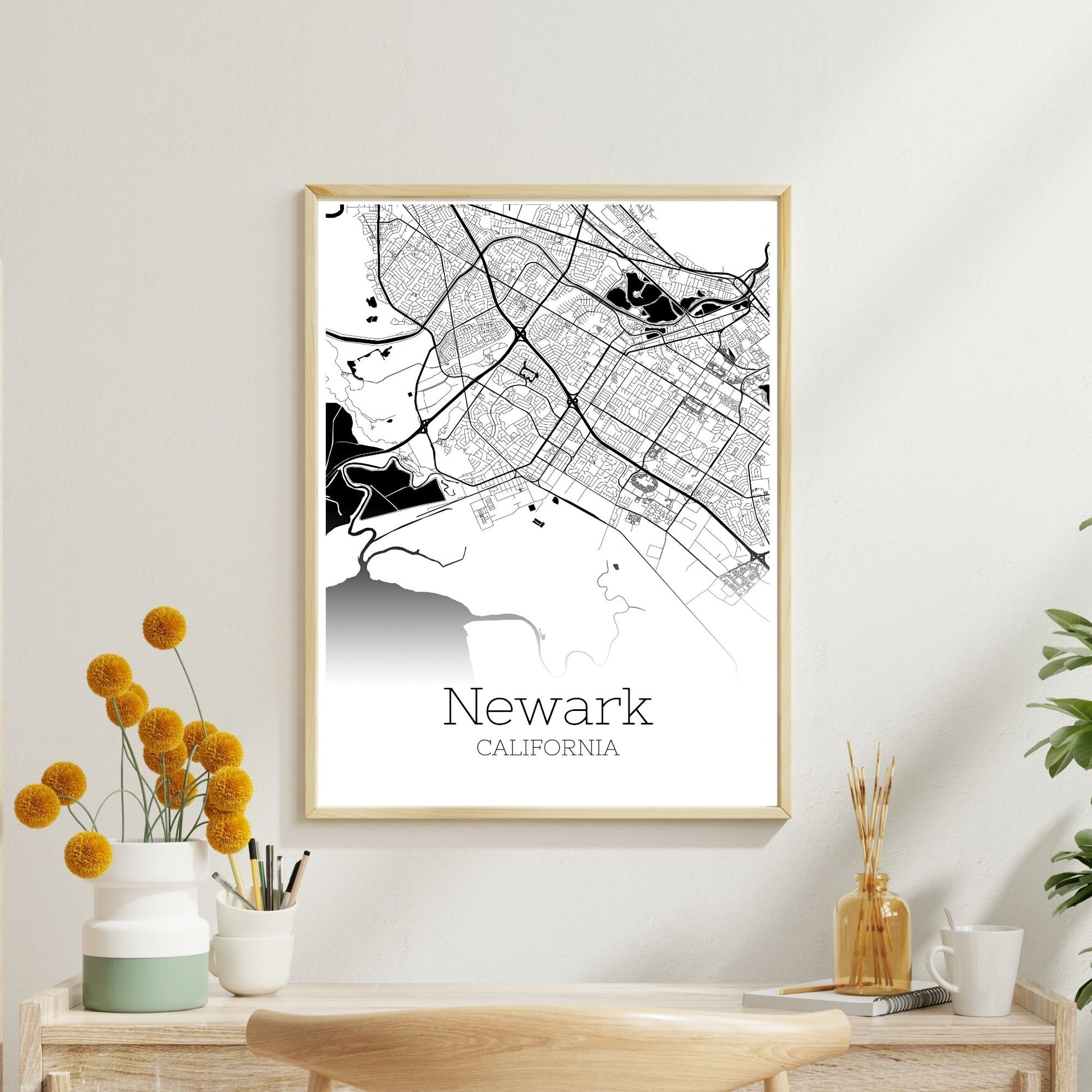 Newark California City Map Poster - GroovyGrove