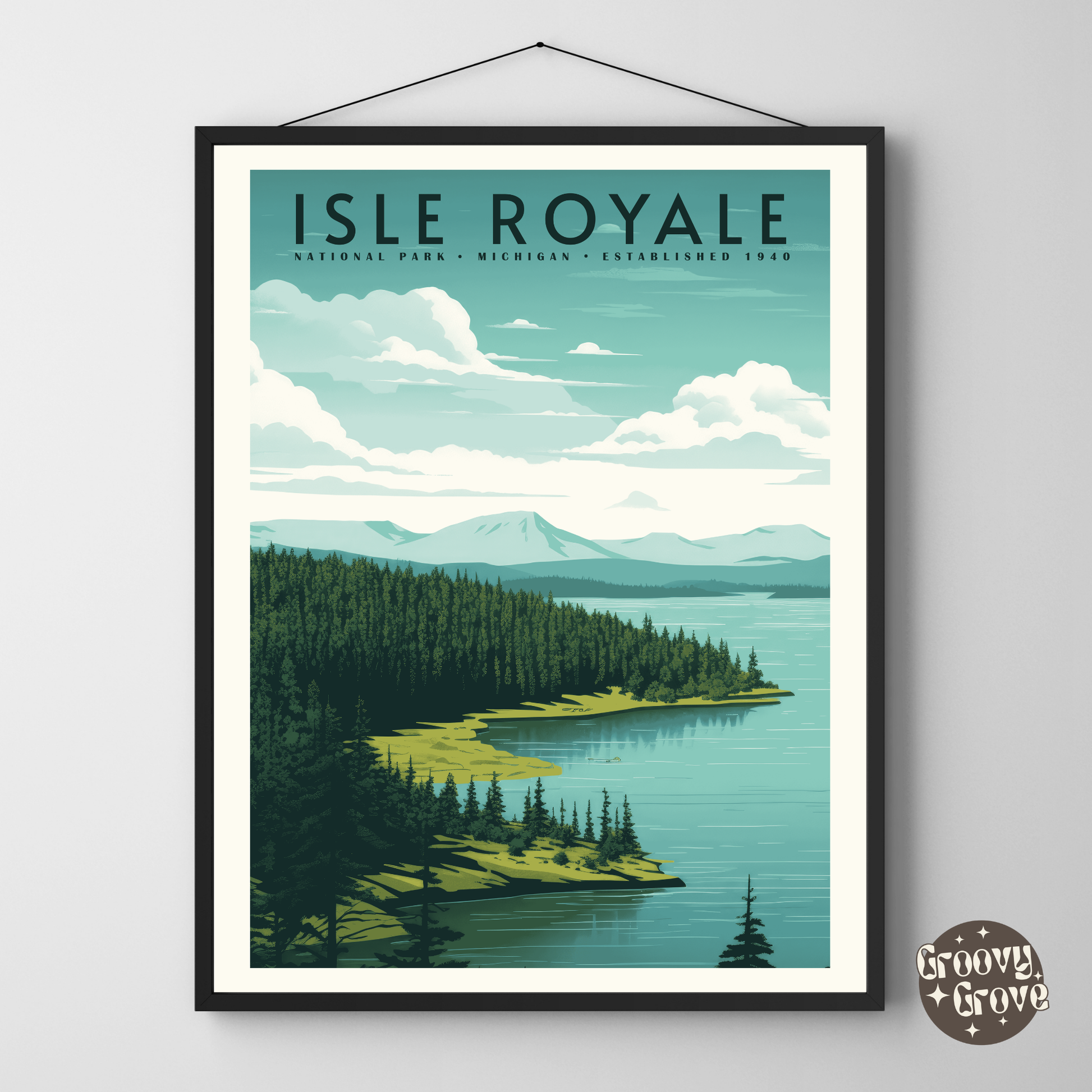 Isle Royale National Park Vintage Poster - GroovyGrove