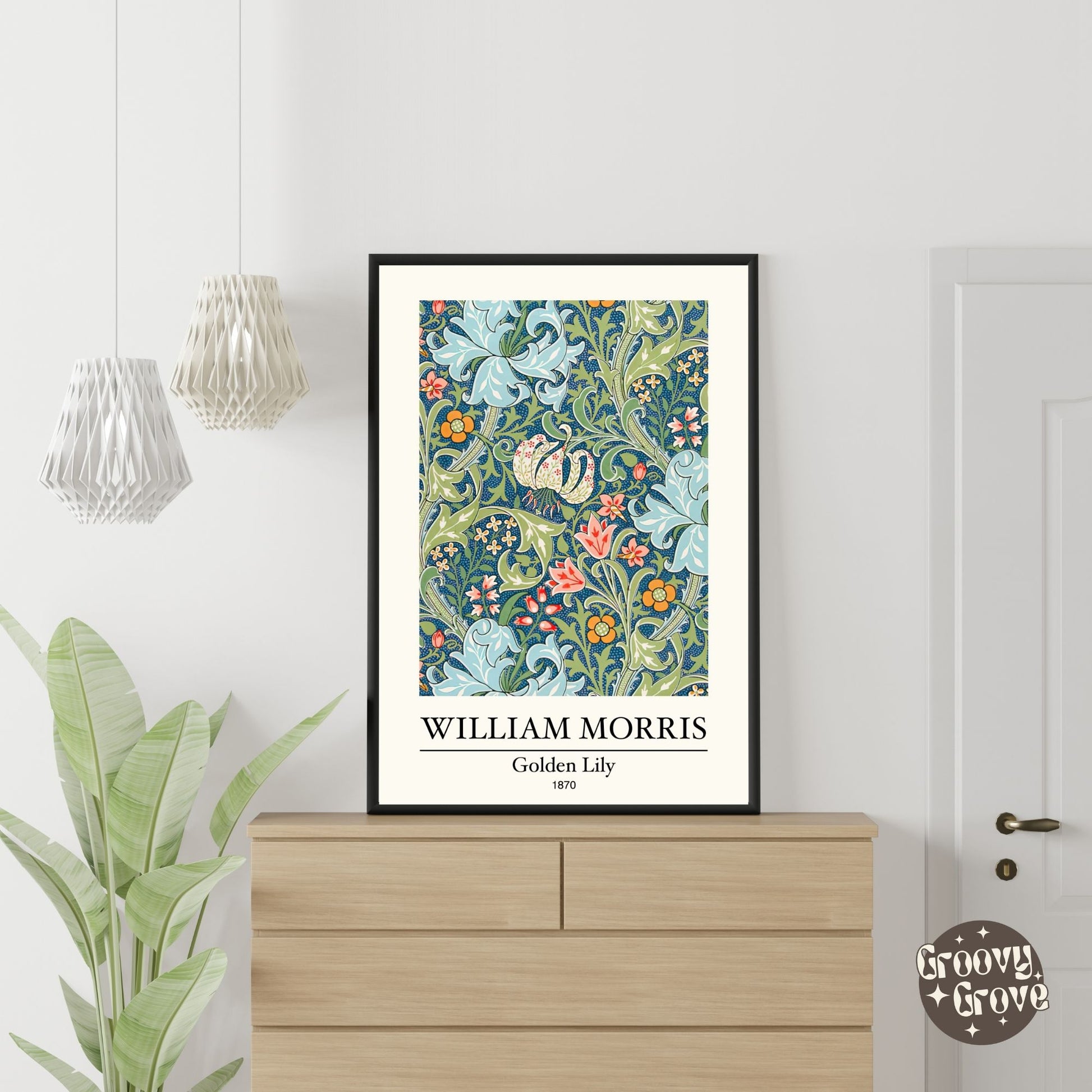 Golden Lily 1870 William Morris Poster - GroovyGrove