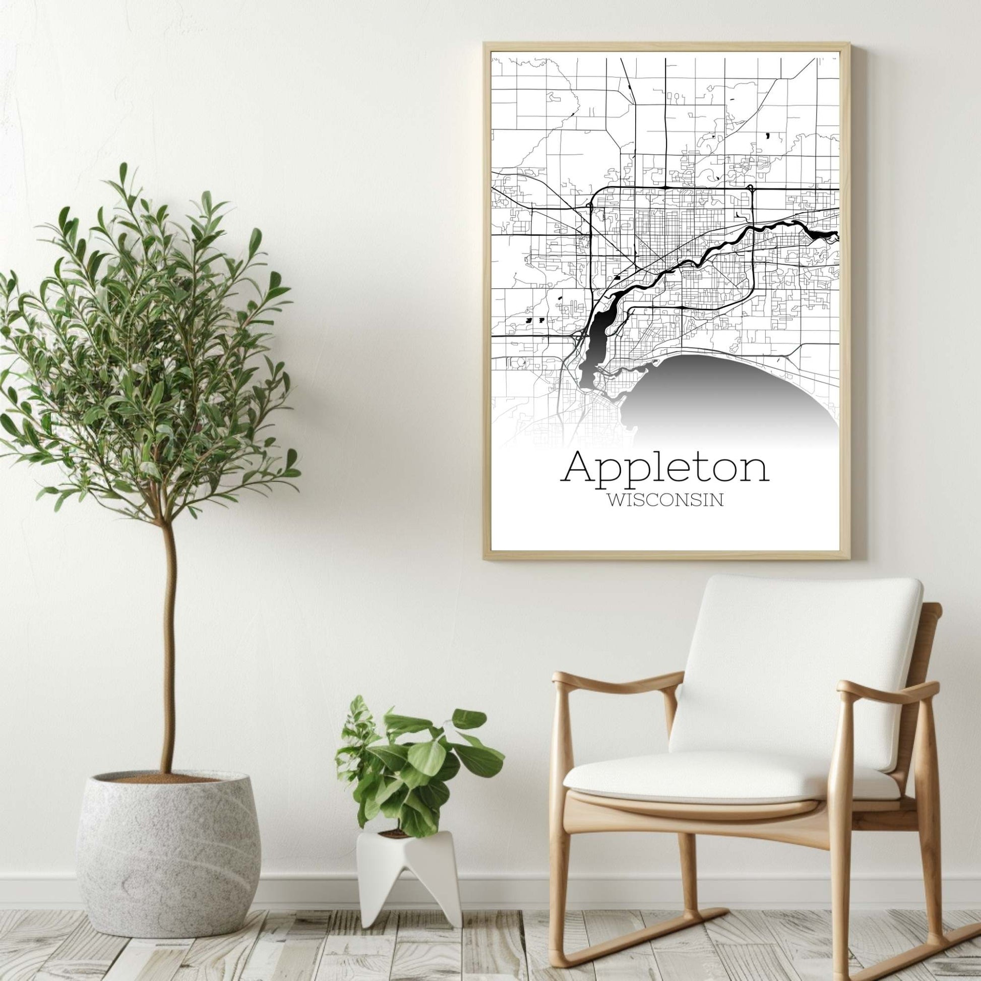 Appleton Wisconsin City Map Poster - GroovyGrove