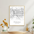 Pomona California City Map Poster - GroovyGrove