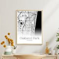 Oakland Park Florida City Map Poster - GroovyGrove