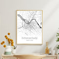 Schenectady New York City Map Poster - GroovyGrove