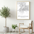 Albuquerque New Mexico City Map Poster - GroovyGrove