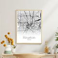 Houston Texas City Map Poster - GroovyGrove