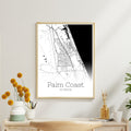 Palm Coast Florida City Map Poster - GroovyGrove