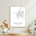 Maricopa Arizona City Map Poster - GroovyGrove