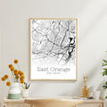 East Orange New Jersey City Map Poster - GroovyGrove