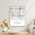 Gardena California City Map Poster - GroovyGrove