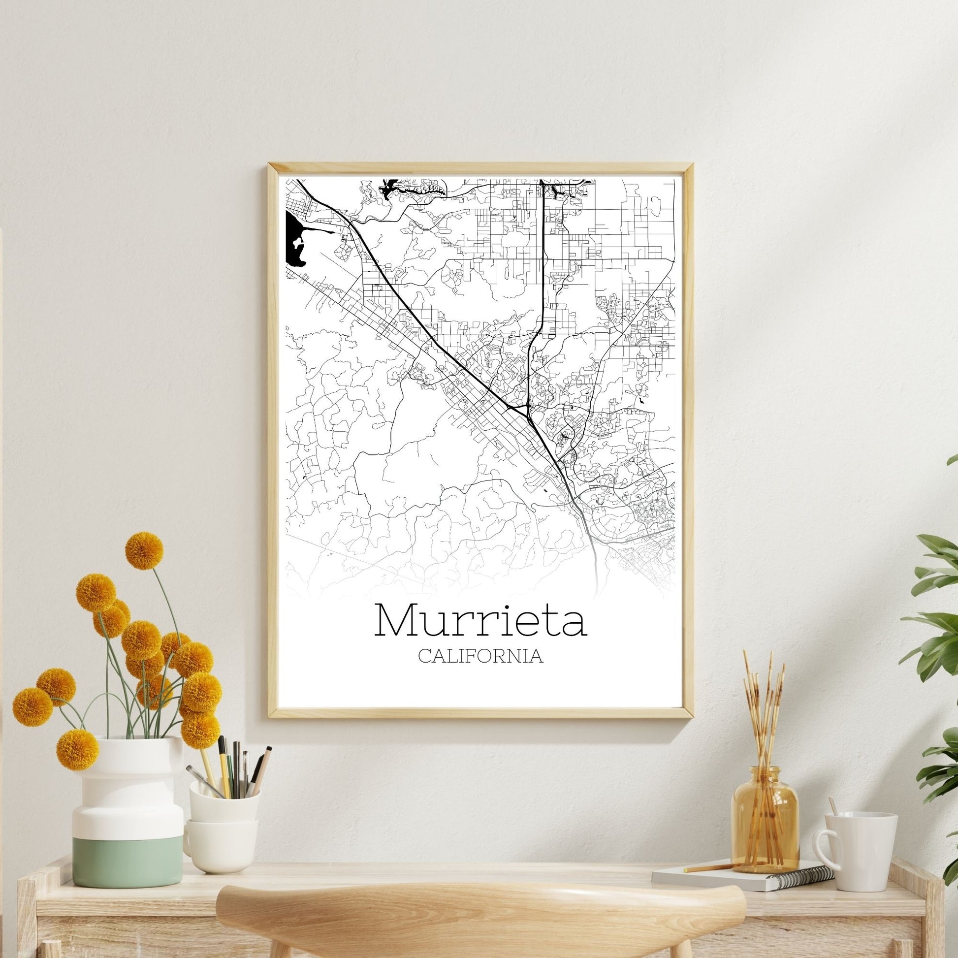 Murrieta California City Map Poster - GroovyGrove