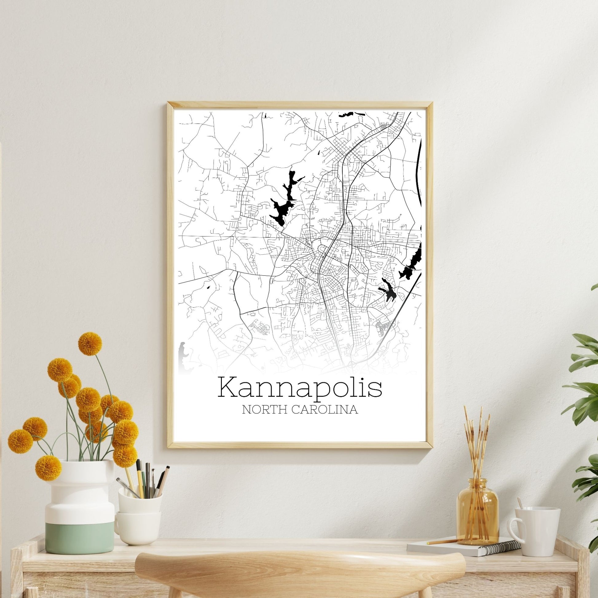 Kannapolis North Carolina City Map Poster - GroovyGrove