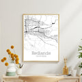 Redlands California City Map Poster - GroovyGrove